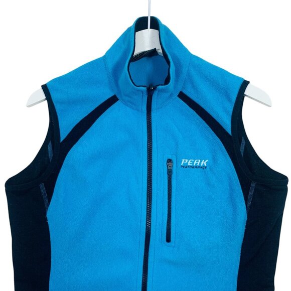 PEAK PERFORMANCE R&D Mid Waistcoat Woman's LARGE Full Zip Stretchy blue and blac - Picture 6 of 15